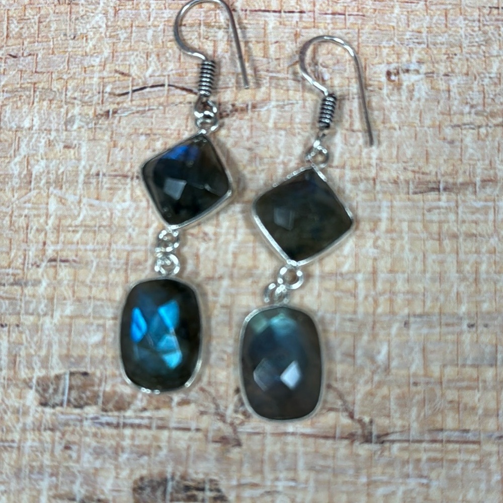Faceted Labradorite Earrings - image 2